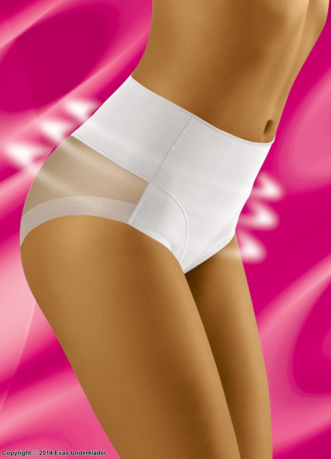 Maxi briefs, light shaping effect, mesh inlay, belly control